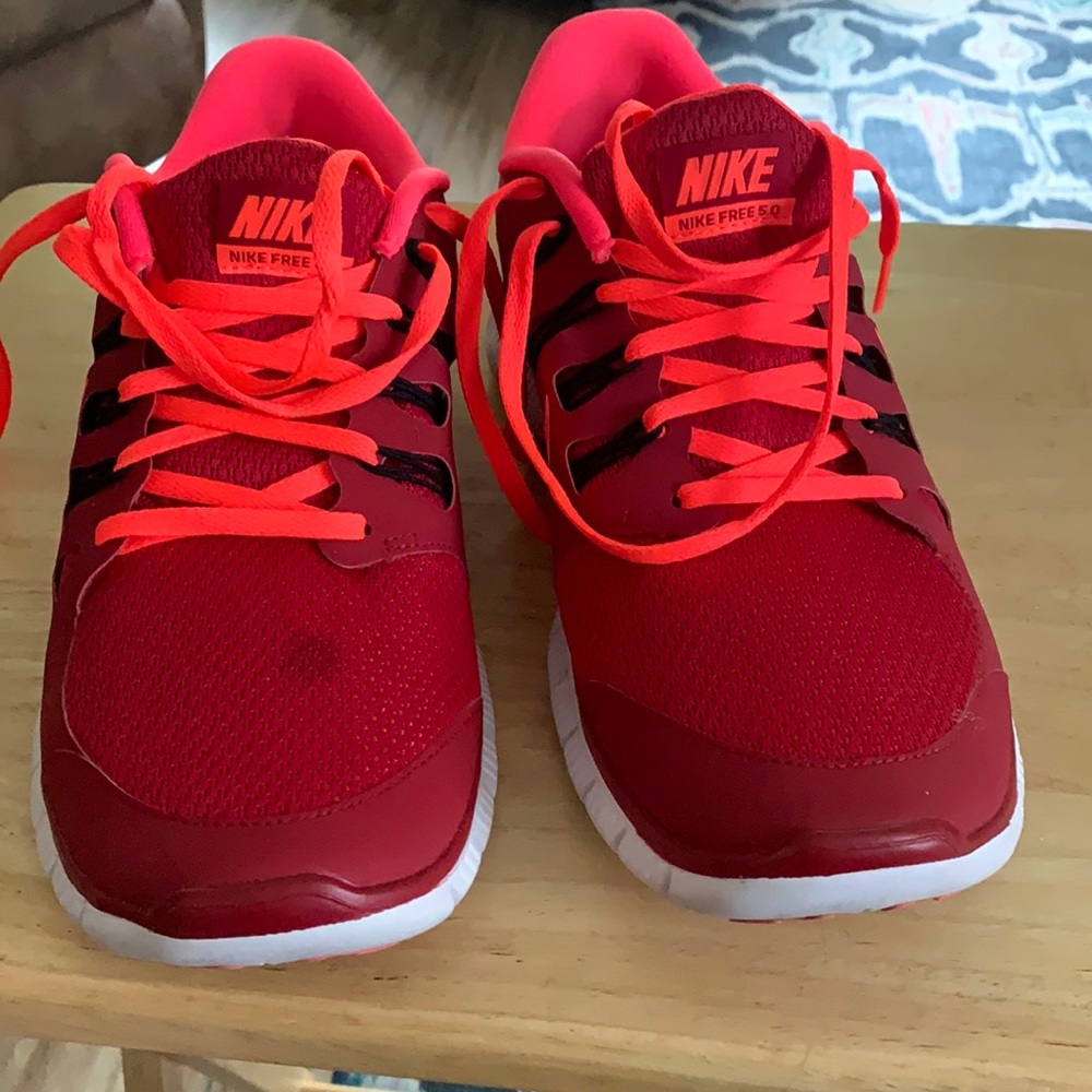 Nike Free 5.0 + Red Mens Size 10.5 shoes sneakers